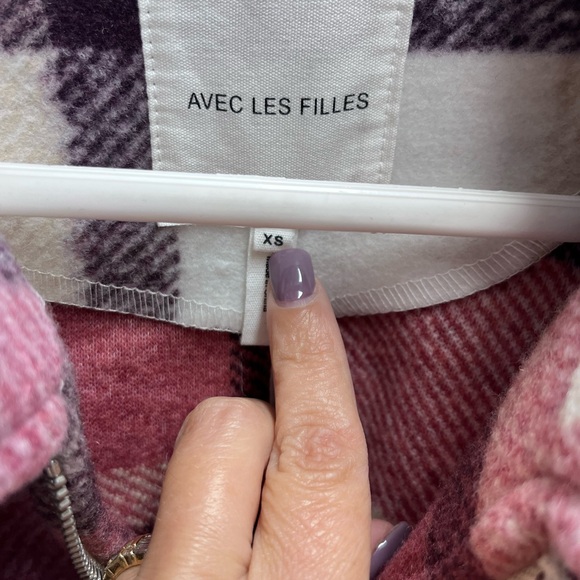 Avec Les Filles Pink and White Plaid Jacket - Picture 3 of 5